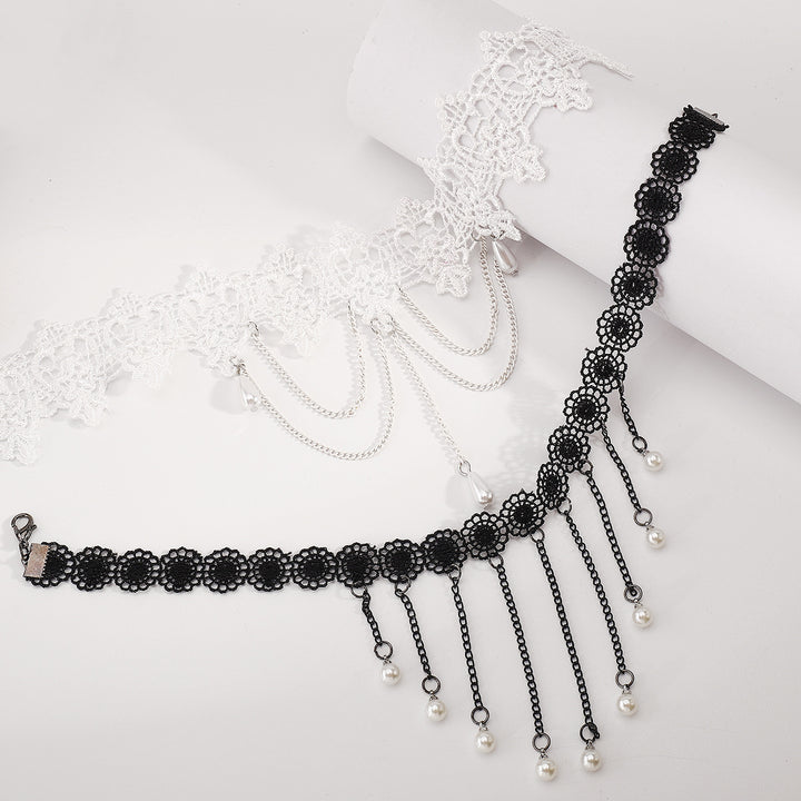 多彩链项链，带有珐琅海洋饰物 - CORALIA 