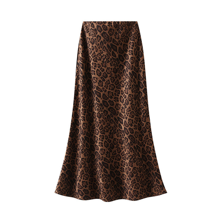 leopard-print A-line midi skirt – SAVANNAH