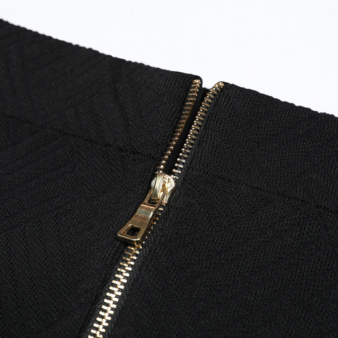 褶皱喇叭袖上衣和高腰裙套装，配腰带 – Rosiny 