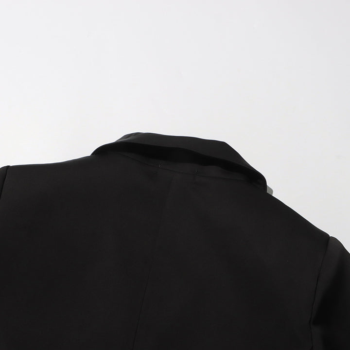 belted blazer dress with feathered skirt – BORAYLA