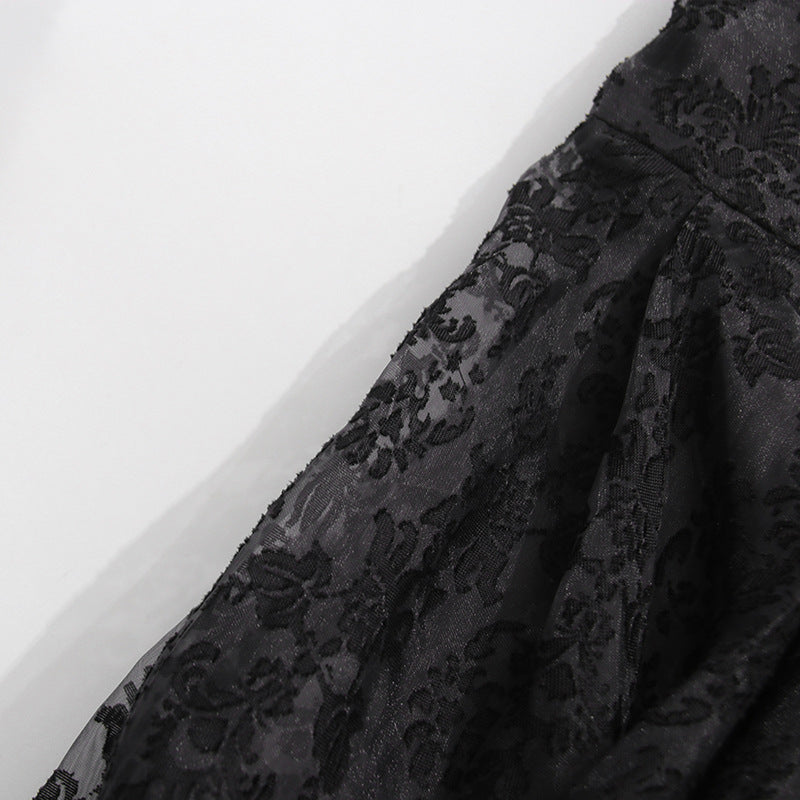 كورسيه دانتيل وتنورة غير متساوية الأطراف مع ربطة شريطية - سيرافينا