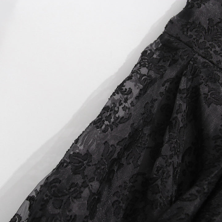 كورسيه دانتيل وتنورة غير متساوية الأطراف مع ربطة شريطية - سيرافينا