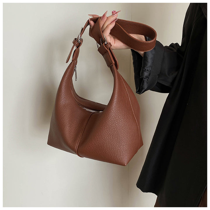 gewebte Rattan-Tragetasche mit doppelten Ledergriffen – LÉONIE 