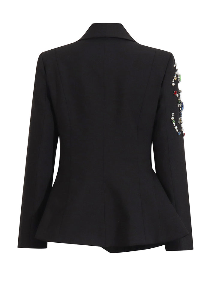 tailored jacket with jeweled embellishments – AURORAZNU