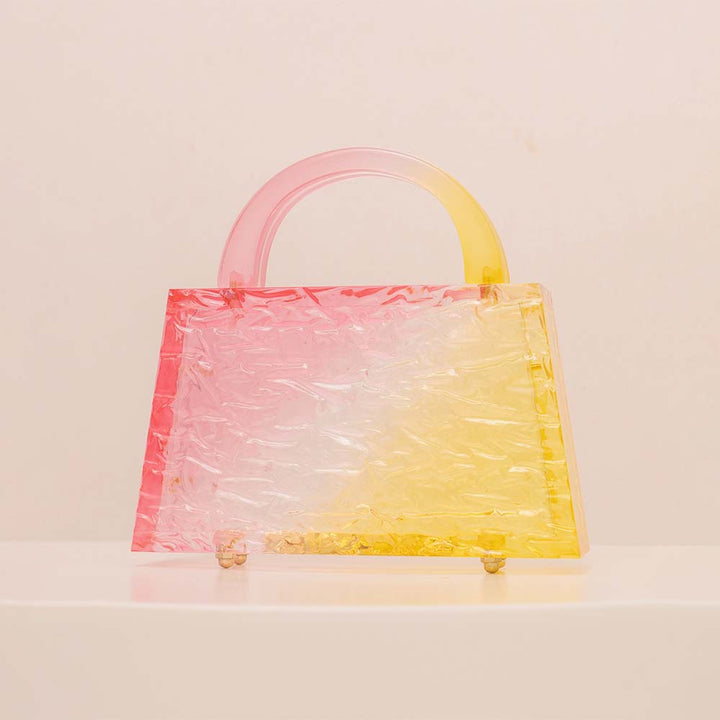 gradient acrylic handbag with sculpted handle – NOLIVA