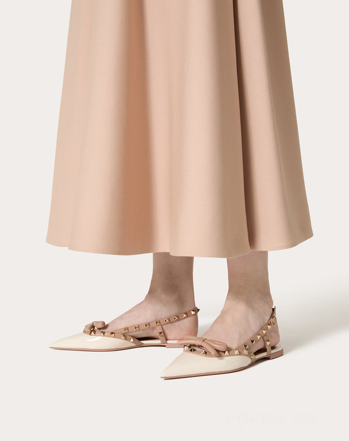 studded bow-detail pointed flats – VERAZIA