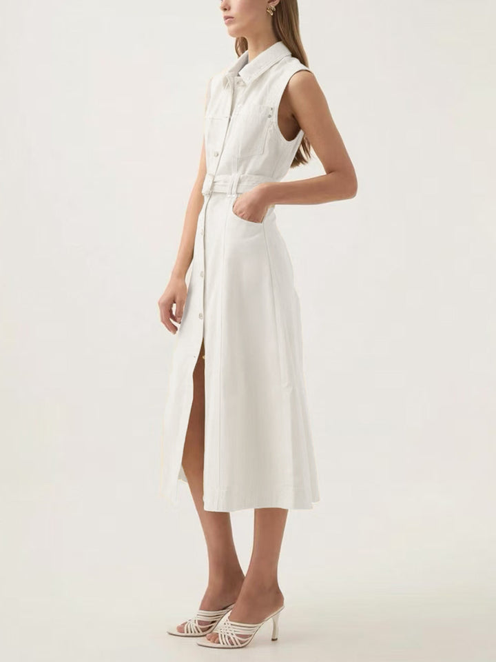 Geplooide top met uitlopende mouwen en maxi-rok set met tailleband – Rosiny 