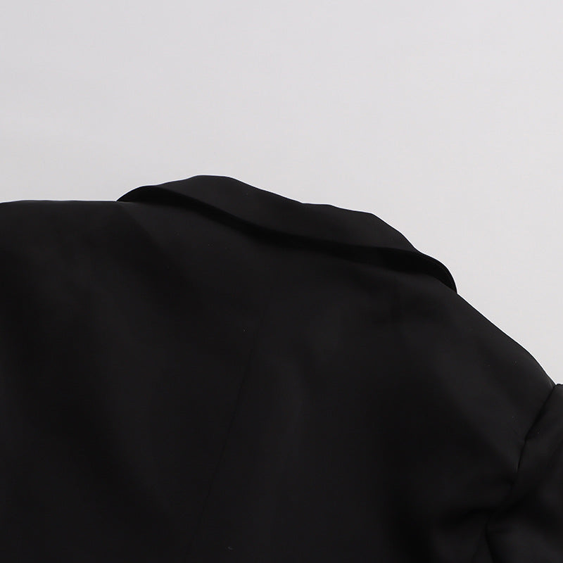 floral applique blazer and mesh midi skirt set – VELIXE