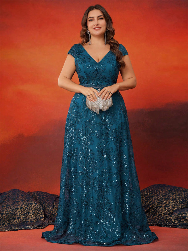 Geplooide top met uitlopende mouwen en maxi-rok set met tailleband – Rosiny 