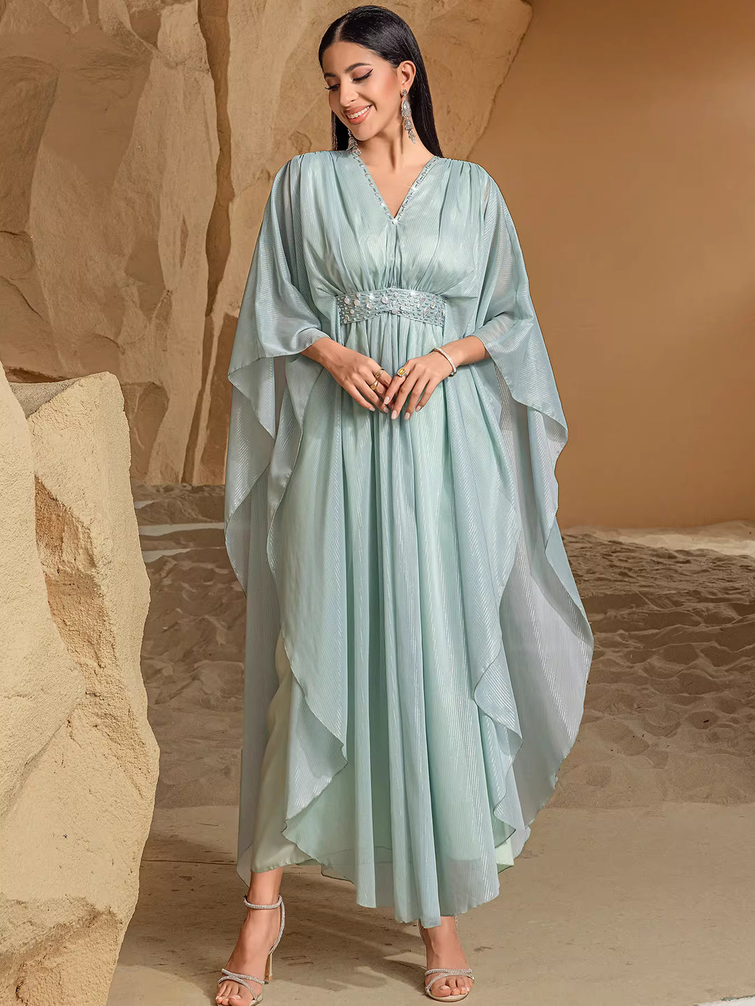 sculpted evening dress with modern statement details – LUMIÈRE