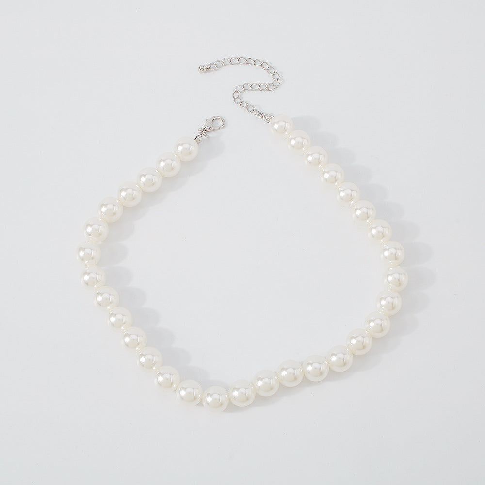 multi-strand faux pearl choker necklace - AURELIABA