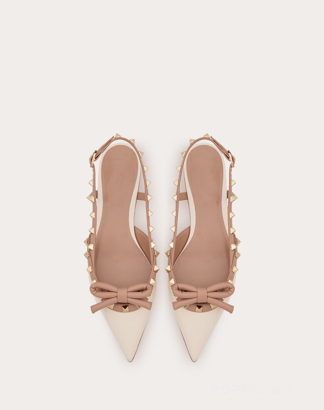 studded bow-detail pointed flats – VERAZIA