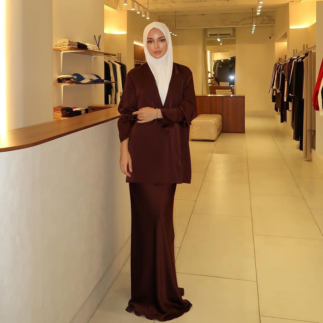 Satin Blazer & Wide-Leg Pants Set – OLIVEA