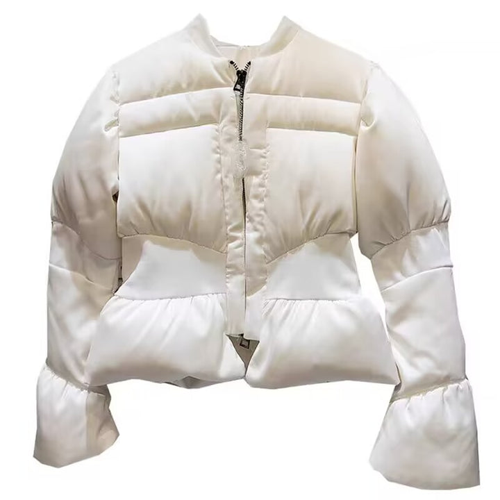 cropped padded jacket with structured panels – LUMINA