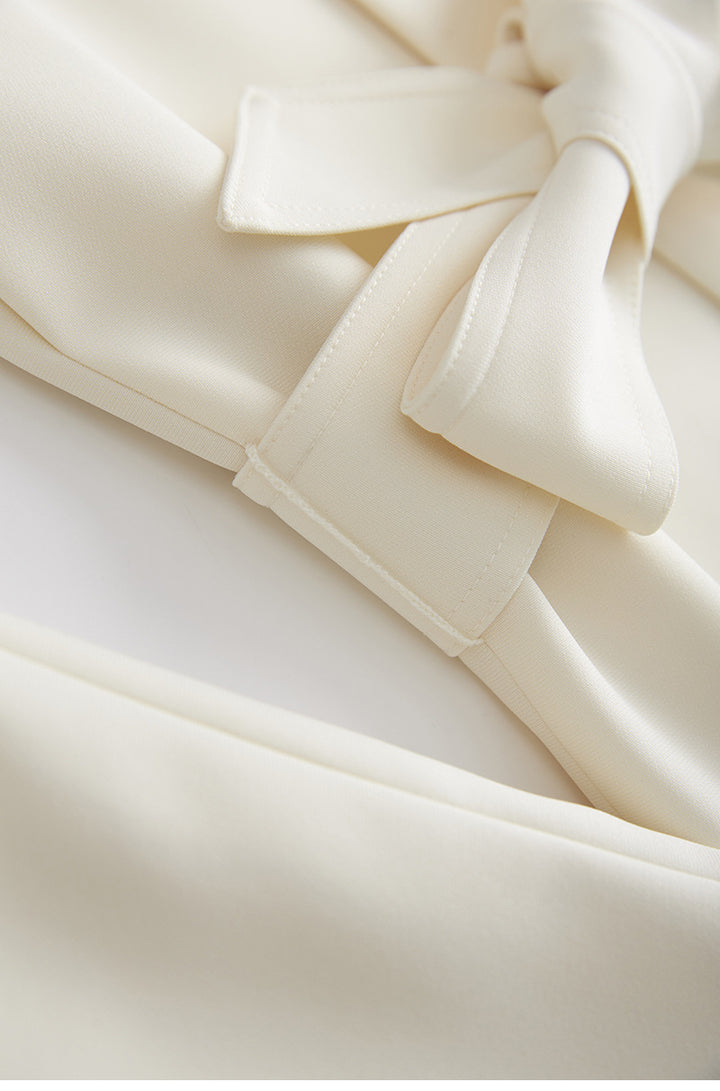 Wrap-style tailored blazer with waist tie – SILHOUETTE