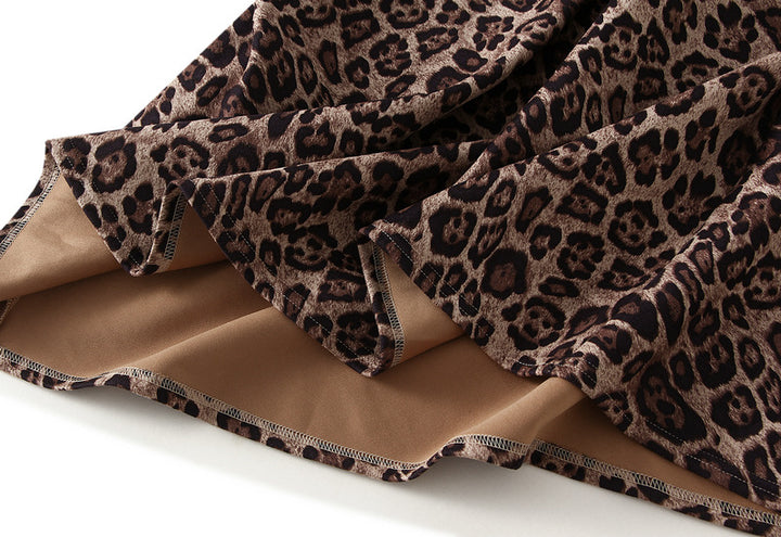 leopard-print A-line midi skirt – SAVANNAH