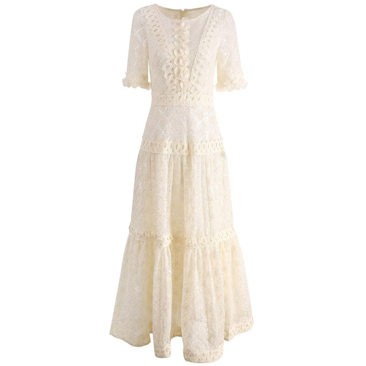 定制喇叭套装，配缎面泡泡袖 - VALENCIA 