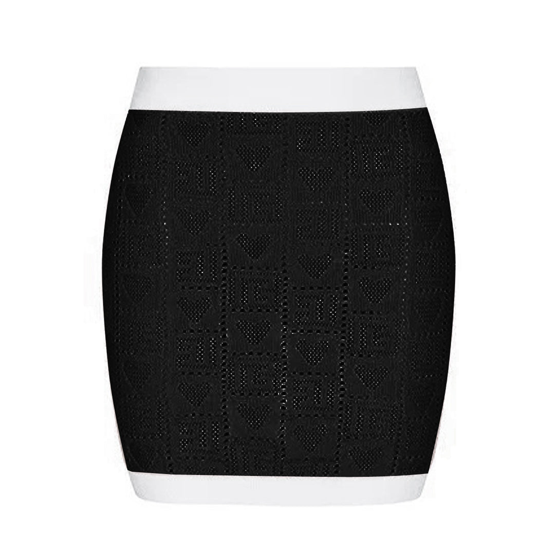 three-piece crochet knit set with contrast trim – LARISSAP