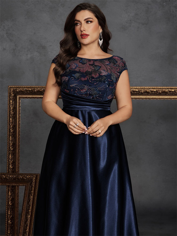 Geplooide top met uitlopende mouwen en maxi-rok set met tailleband – Rosiny 