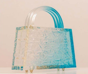 gradient acrylic handbag with sculpted handle – NOLIVA