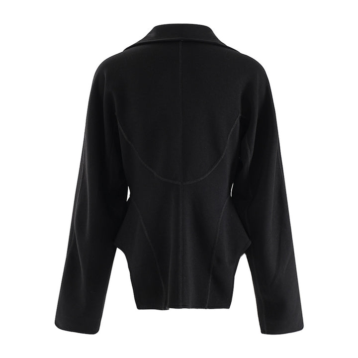 fitted zip-up jacket with high collar – NOIRZA