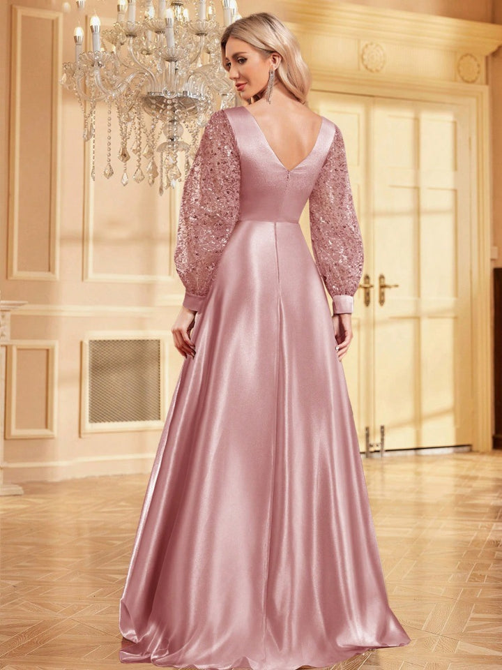 فستان بأكمام منفوخة من الترتر – سيلين