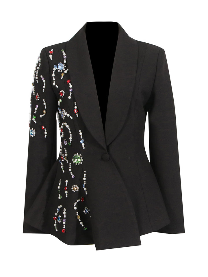 Embellished asymmetric tailored blazer – AURORA