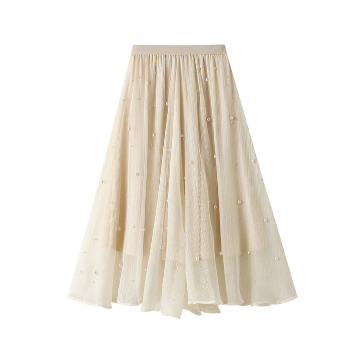 embellished tulle A-line midi skirt – MOONLIT