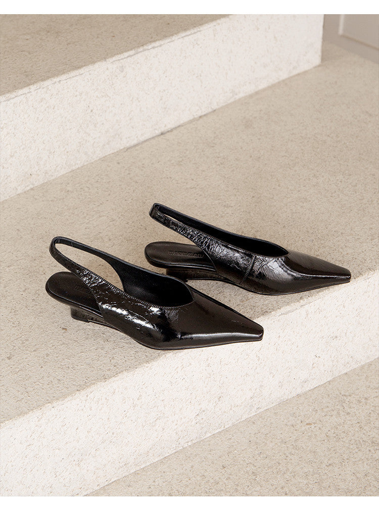 حذاء بكعب مفتوح من الخلف ومقدمة مدببة - أوراري