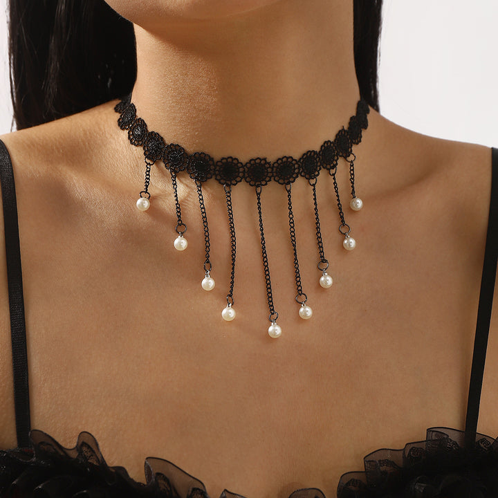 多彩链项链，带有珐琅海洋饰物 - CORALIA 