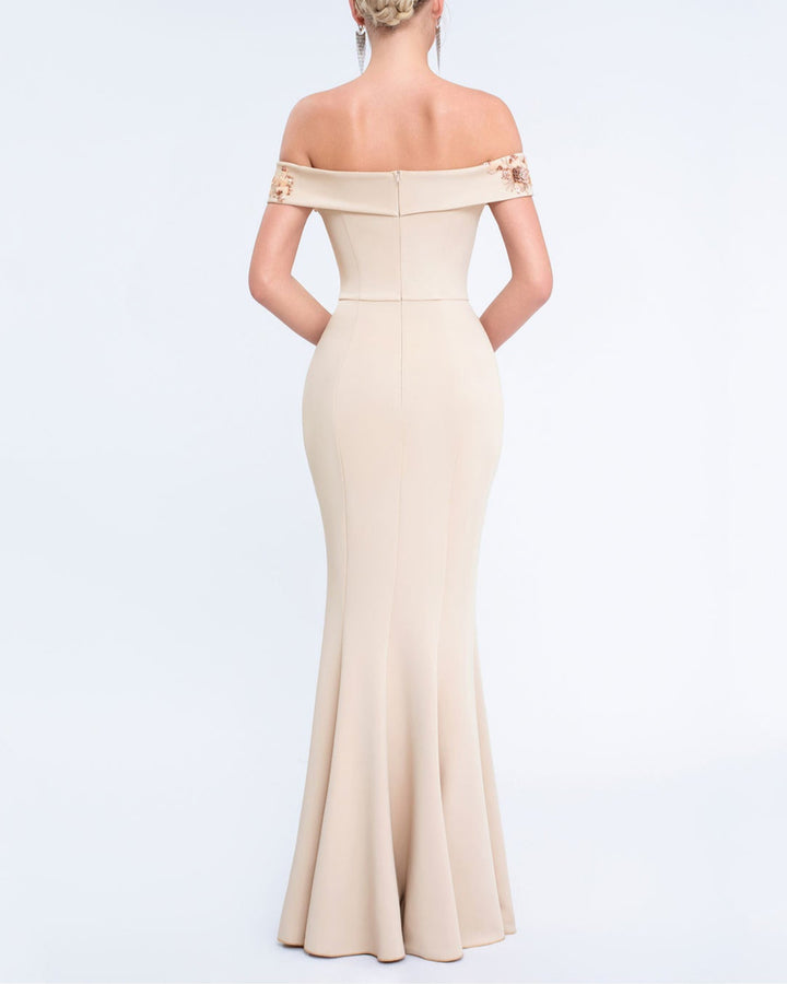 Geplooide top met uitlopende mouwen en maxi-rok set met tailleband – Rosiny 