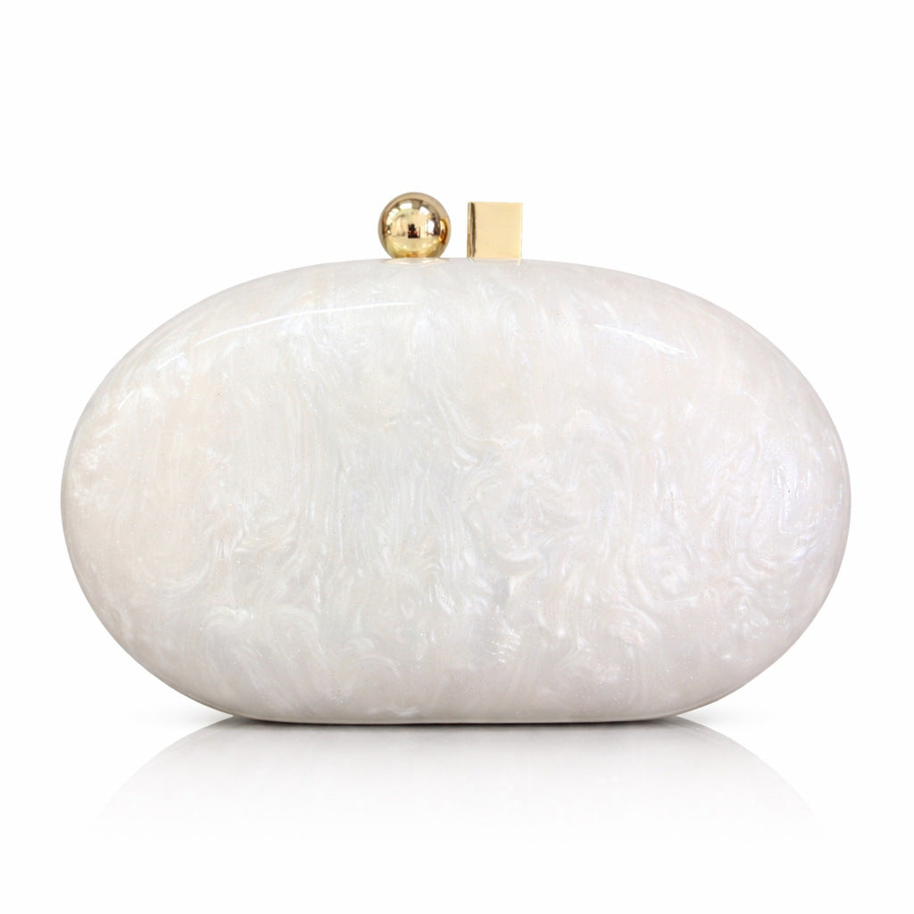 emerald marbled clutch with gold clasp – VERDÉA
