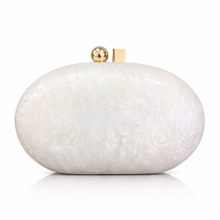 emerald marbled clutch with gold clasp – VERDÉA
