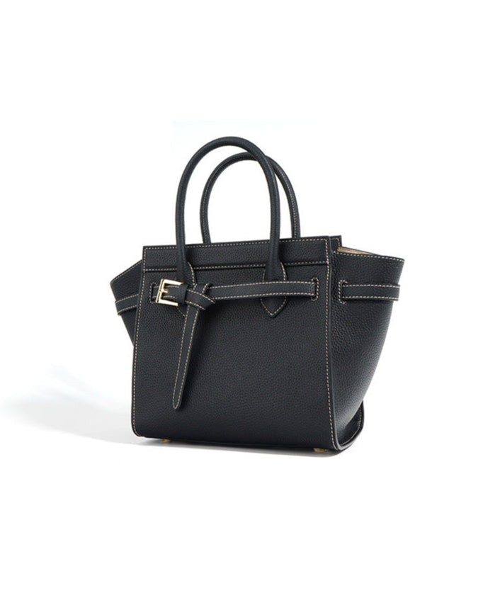 حقيبة يد جلدية منظمة بحزام بإبزيم – أميليافيل