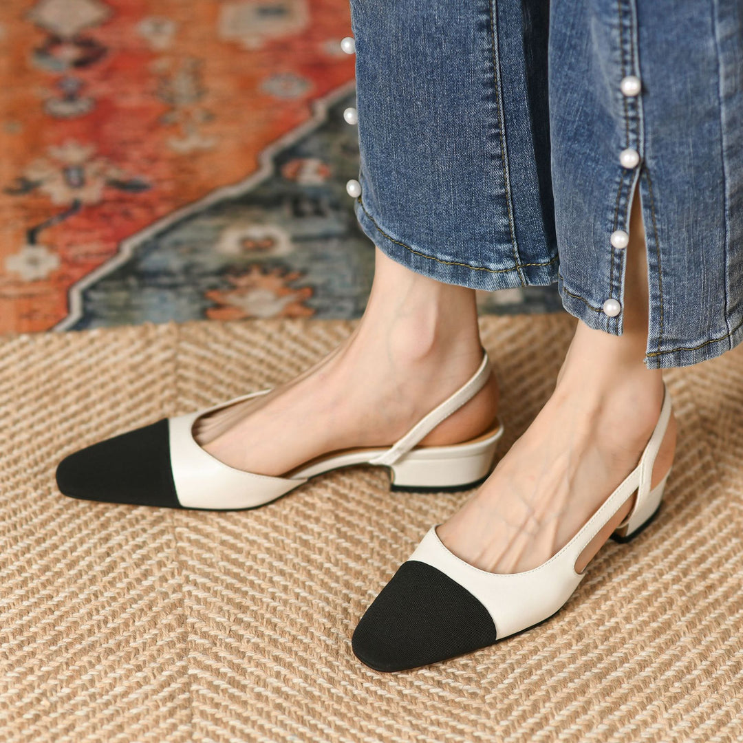 slingback pumps with contrast cap toe – CELINEDKI