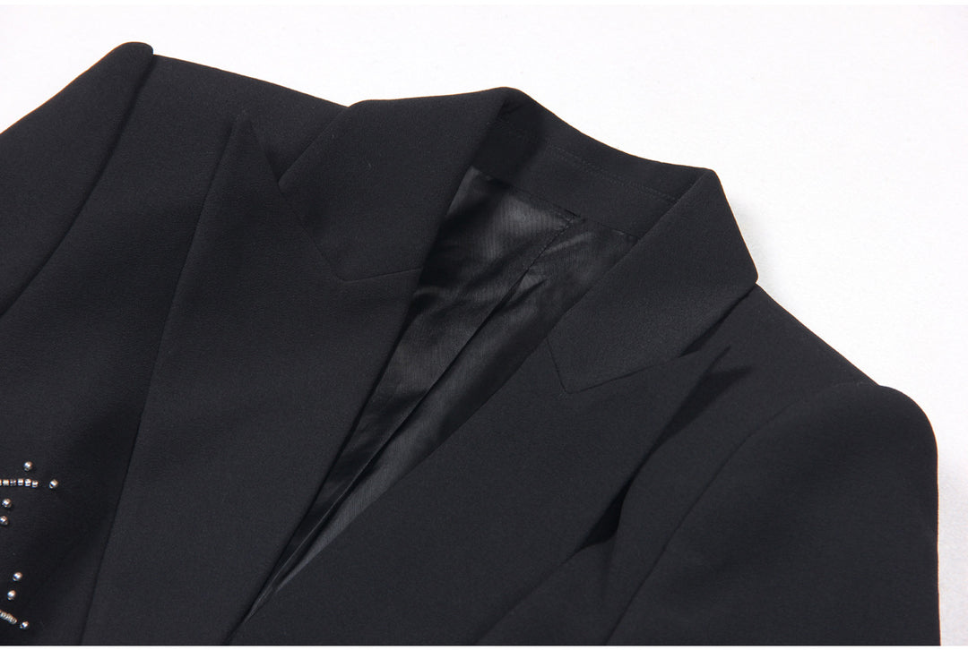 tailored pantsuit with pearl-embellished blazer – NOVALKI