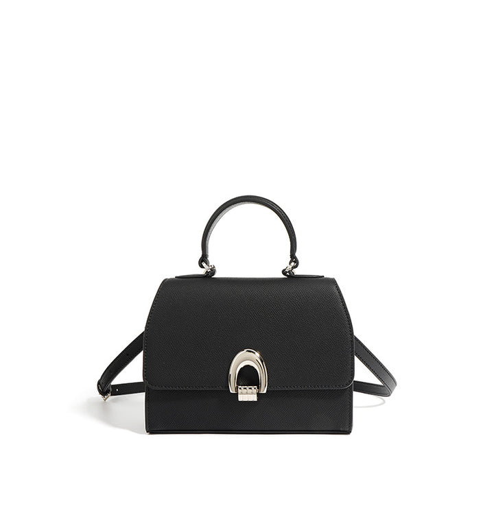 geweven rieten draagtas met dubbele leren handvatten – LÉONIE 