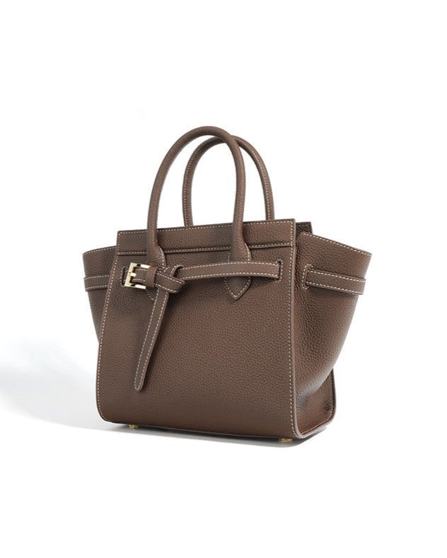 حقيبة يد جلدية منظمة بحزام بإبزيم – أميليافيل