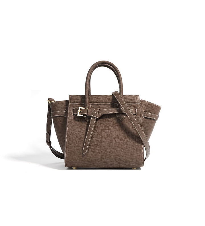 حقيبة يد جلدية منظمة بحزام بإبزيم – أميليافيل