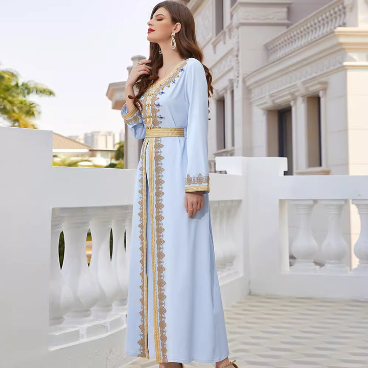 Elegant Long Sleeve Maxi Dress with Flowing Fit – MAELYN