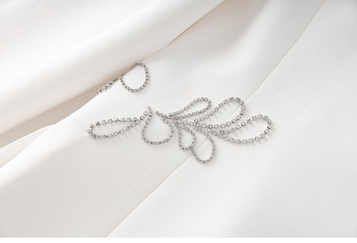 tailored blazer with crystal side embroidery – DUALA