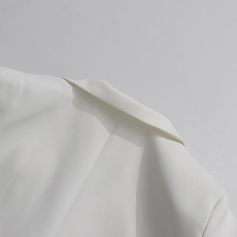 Haut à manches évasées plissées et ensemble jupe longue avec ceinture à la taille – Rosiny 