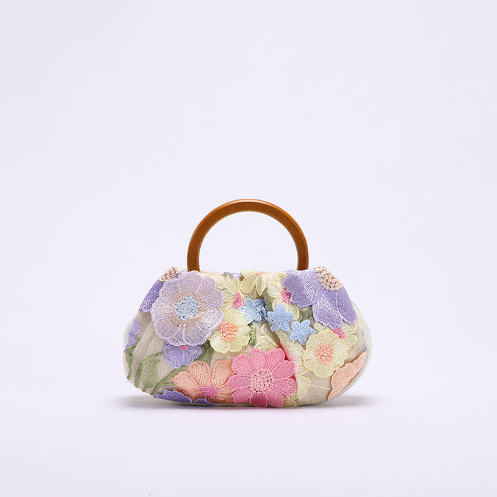 geweven rieten draagtas met dubbele leren handvatten – LÉONIE 