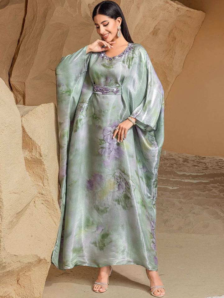 定制喇叭套装，配缎面泡泡袖 - VALENCIA 