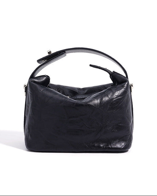 gewebte Rattan-Tragetasche mit doppelten Ledergriffen – LÉONIE 