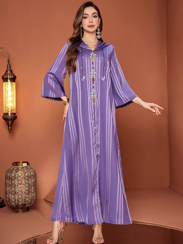 定制喇叭套装，配缎面泡泡袖 - VALENCIA 