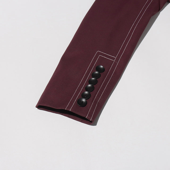 معطف طويل مصمم خصيصًا مع خياطة متباينة - مارلون