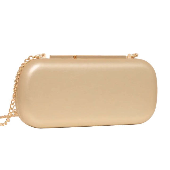 Minimal metallic clutch with smooth finish – GOLDEN