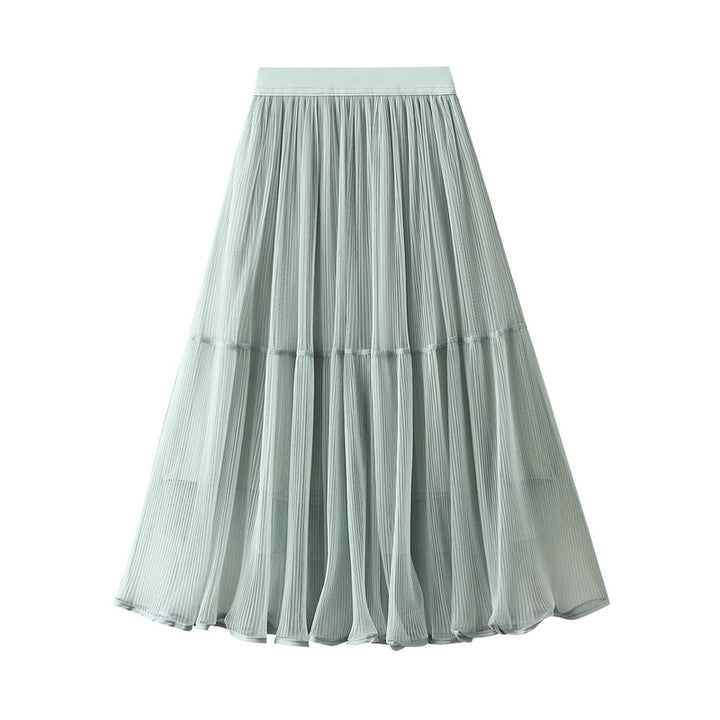 tiered pleated chiffon midi skirt – AUREN