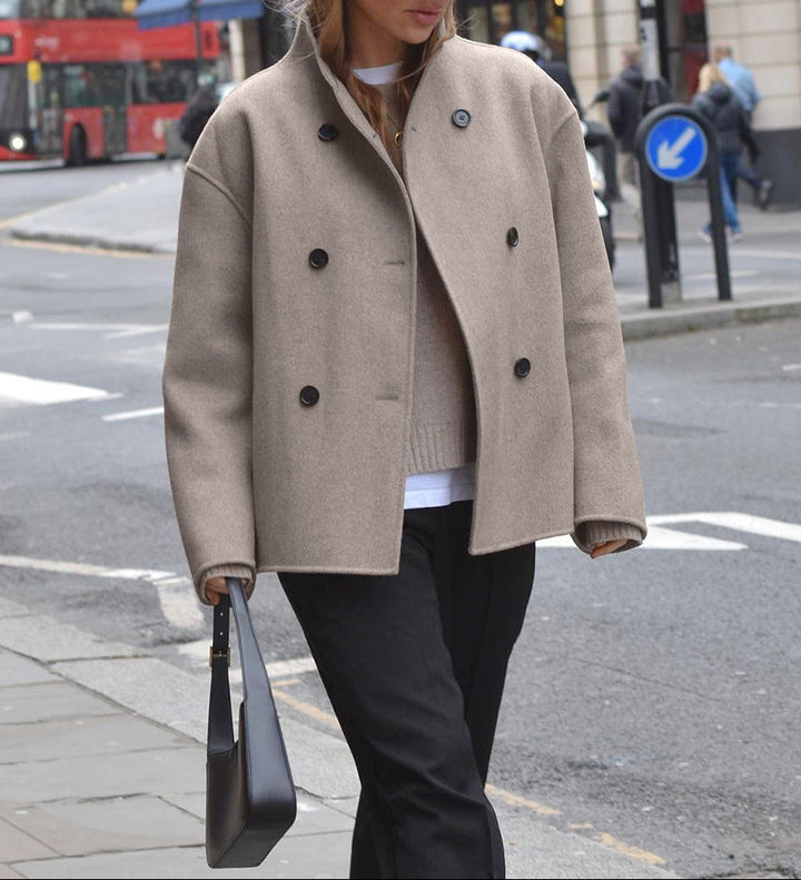 oversized double-breasted wool jacket – HARLOW